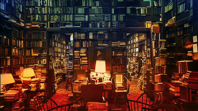 / library, hop, magic, book store, books, Magical Books, HD wallpaper