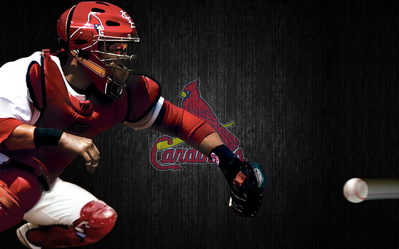 Download A Baseball Player Is Kneeling Down In Front Of A Red Background  Wallpaper  Wallpaperscom
