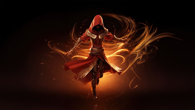 Assassin Girl Ignites The Night With Flames, assassin, warrior, artist, artwork, digital-art, HD wallpaper