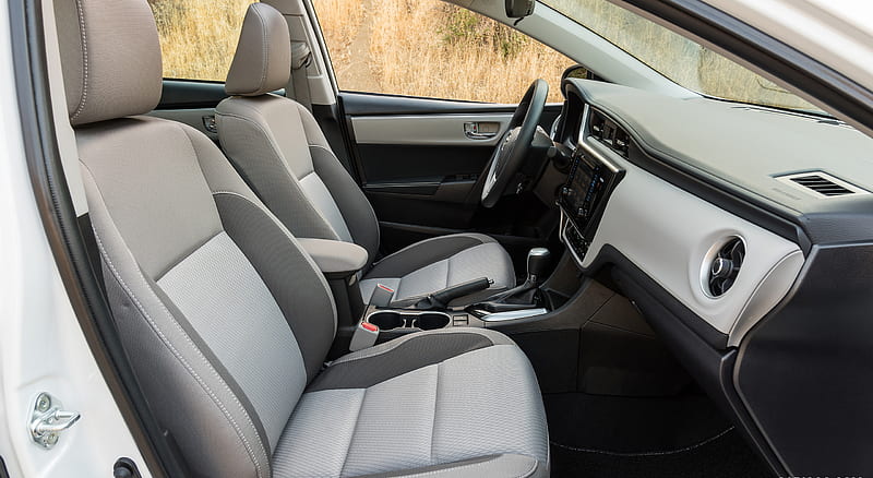 2017 Toyota Corolla LE Eco (Super White) - Interior, Front Seats , car, HD wallpaper