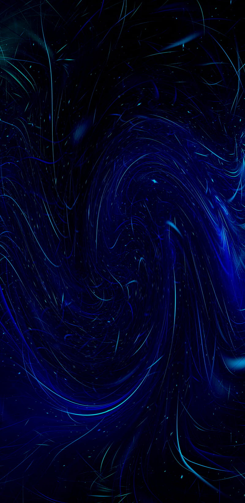 Dance, blue, dark, samsung, amoled, waves, abstract, HD phone wallpaper