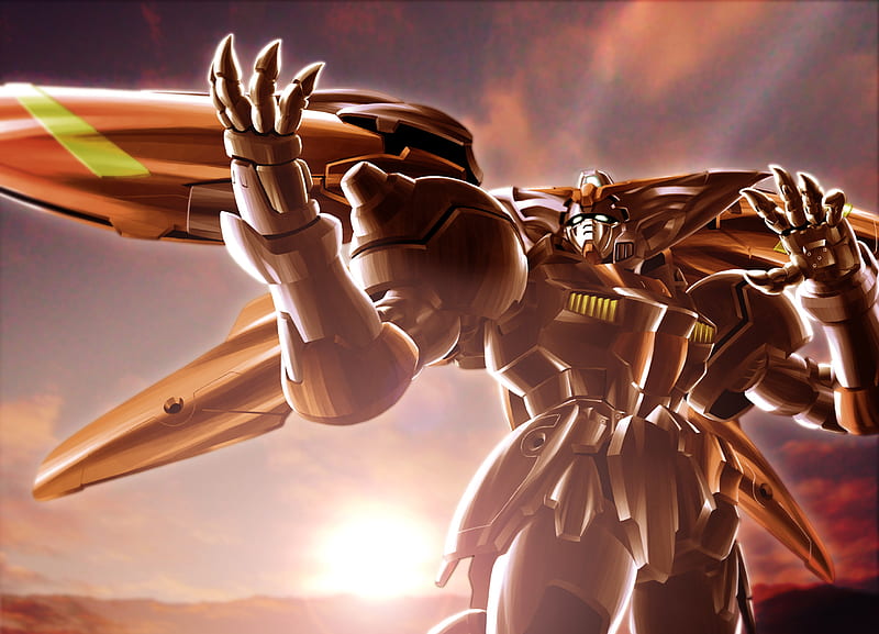 Master Gundam, red, sun, black, g - fighter gundam, east, gundam, mecha, anime, HD wallpaper