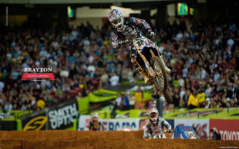 AMA Supercross Atlanta Station-riders Justin Brayton, HD wallpaper