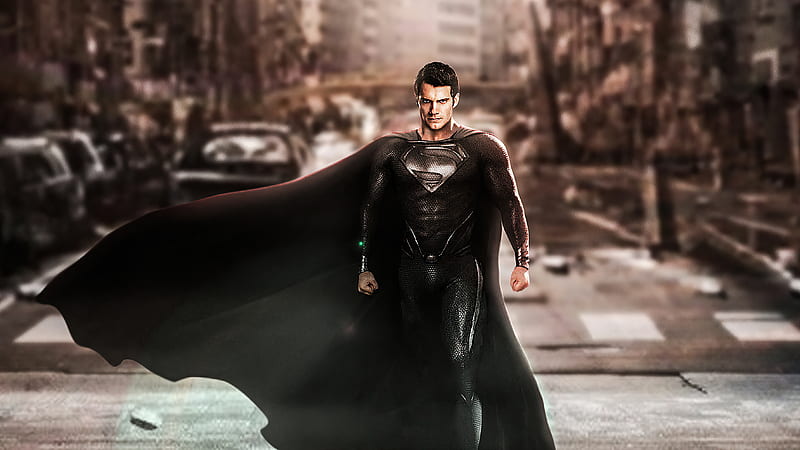 Superman Black Suit Justice League, superman, justice-league, superheroes, artwork, artist, behance, HD wallpaper