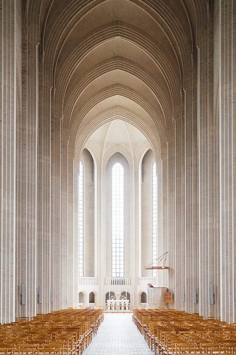 empty cathedral interior, HD phone wallpaper