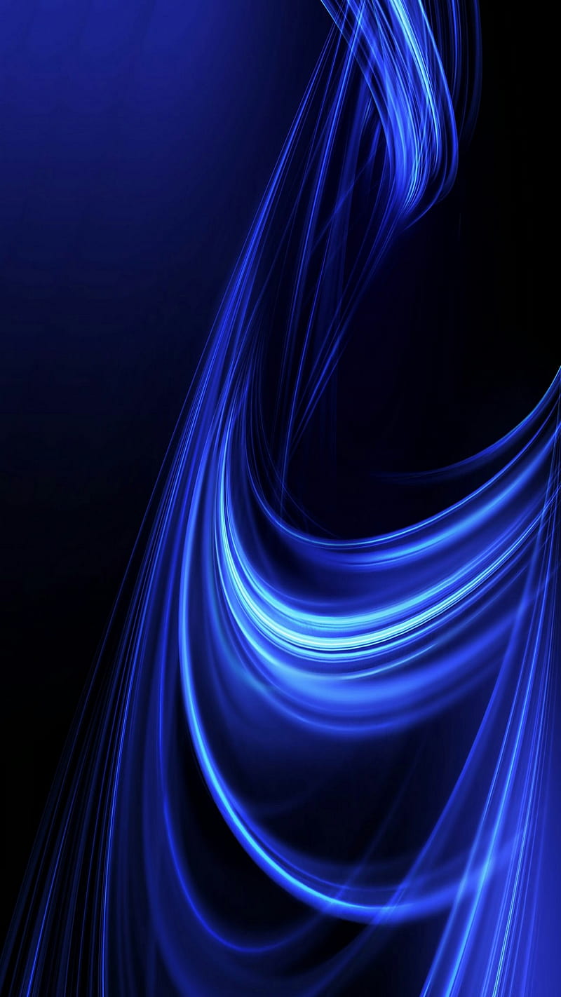 Blue, lights, lines, neon, HD phone wallpaper