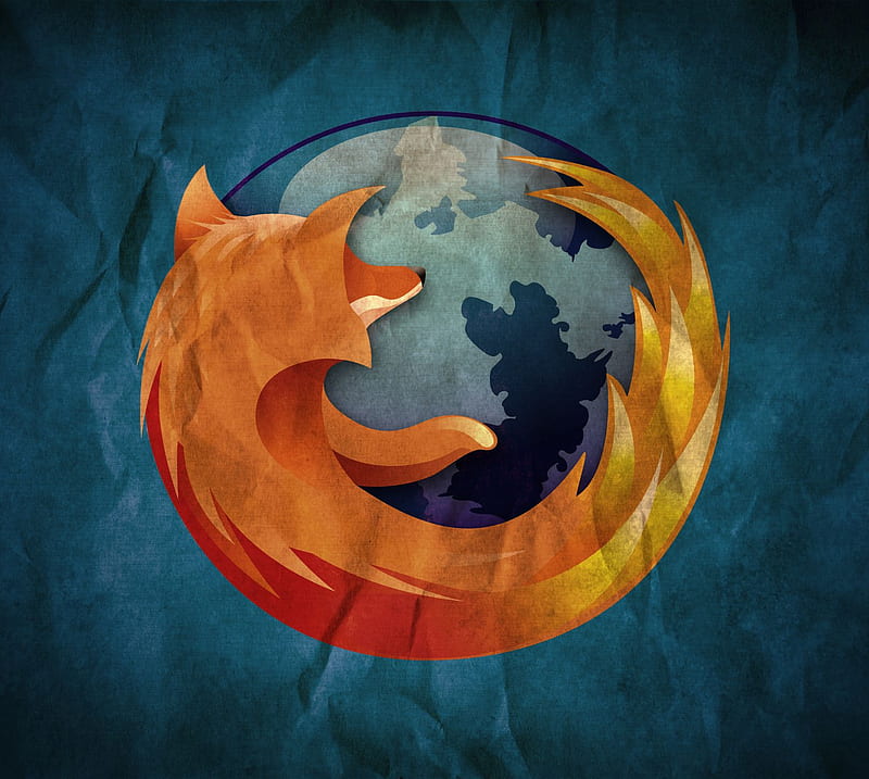 Mozilla, blue, browser, firefox, fox, logo, world, HD wallpaper