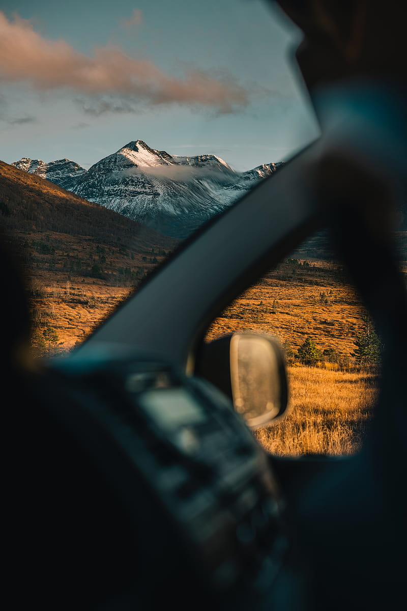 mountains, landscape, view, car, overview, HD phone wallpaper