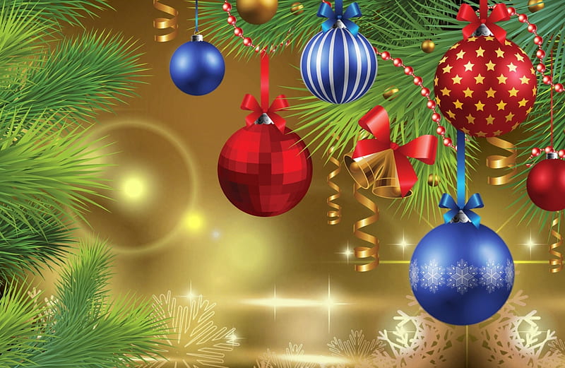 Christmas, sparkle, ornaments, red, Cool, Green, backgroud, blue, Gold ...