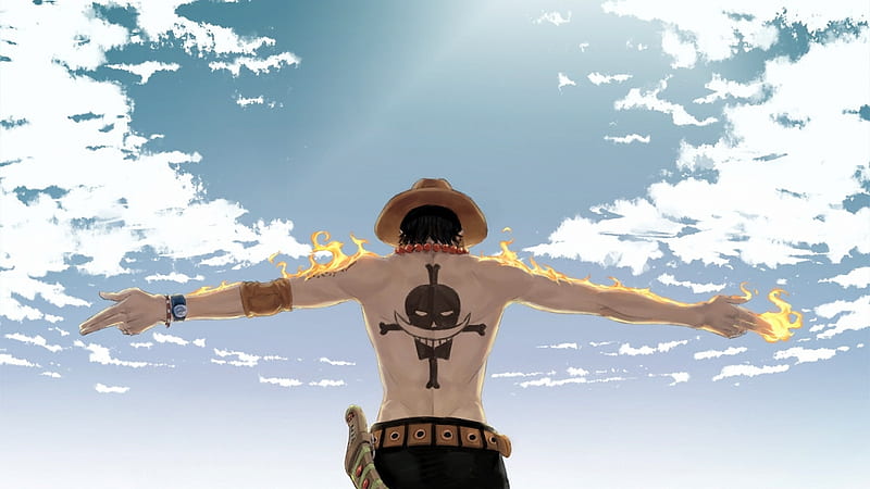 Portgas D. Ace, commander, whitebeard pirates, d, one piece, ace, fire fist, portgas, mera mera no mi, 2nd division, HD wallpaper