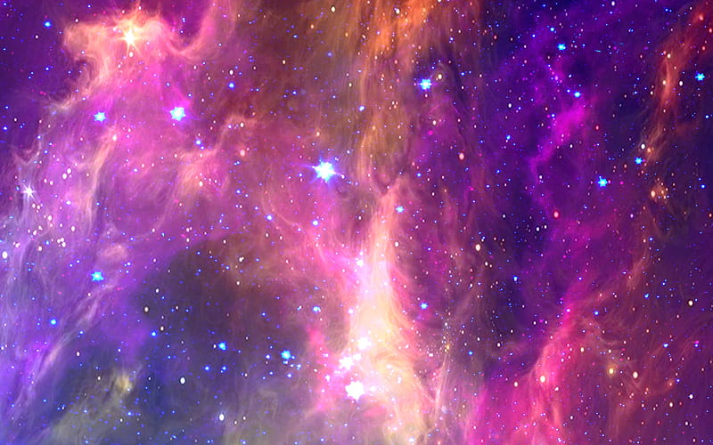 2018 Purple Nebula Universe Space Art, HD wallpaper