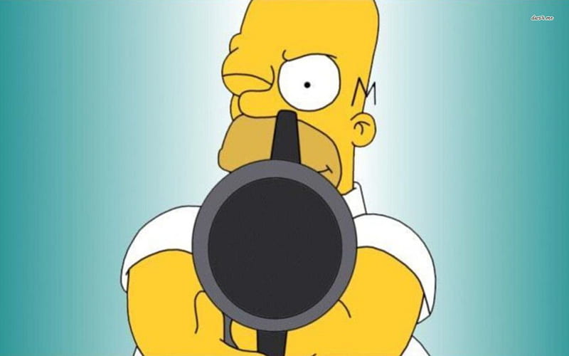 MAKE MY DAY, SIMPSONS, HOMER, FUNNY, TV, HD wallpaper