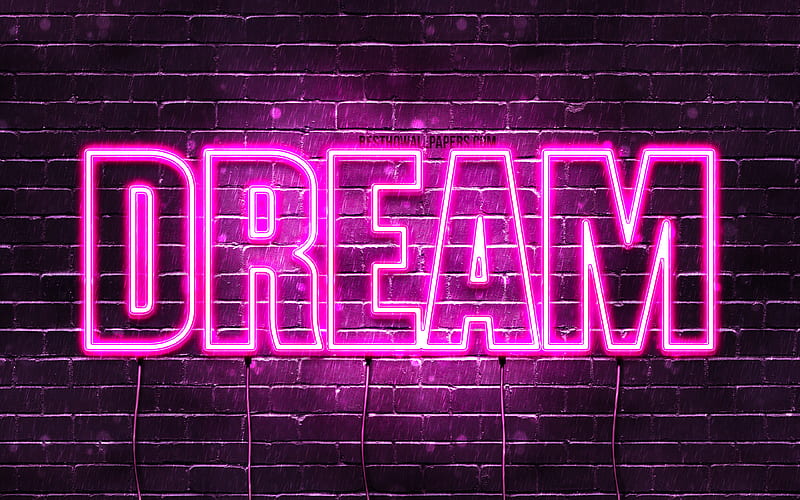 Dream with names, female names, Dream name, purple neon lights, horizontal  text, HD wallpaper | Peakpx
