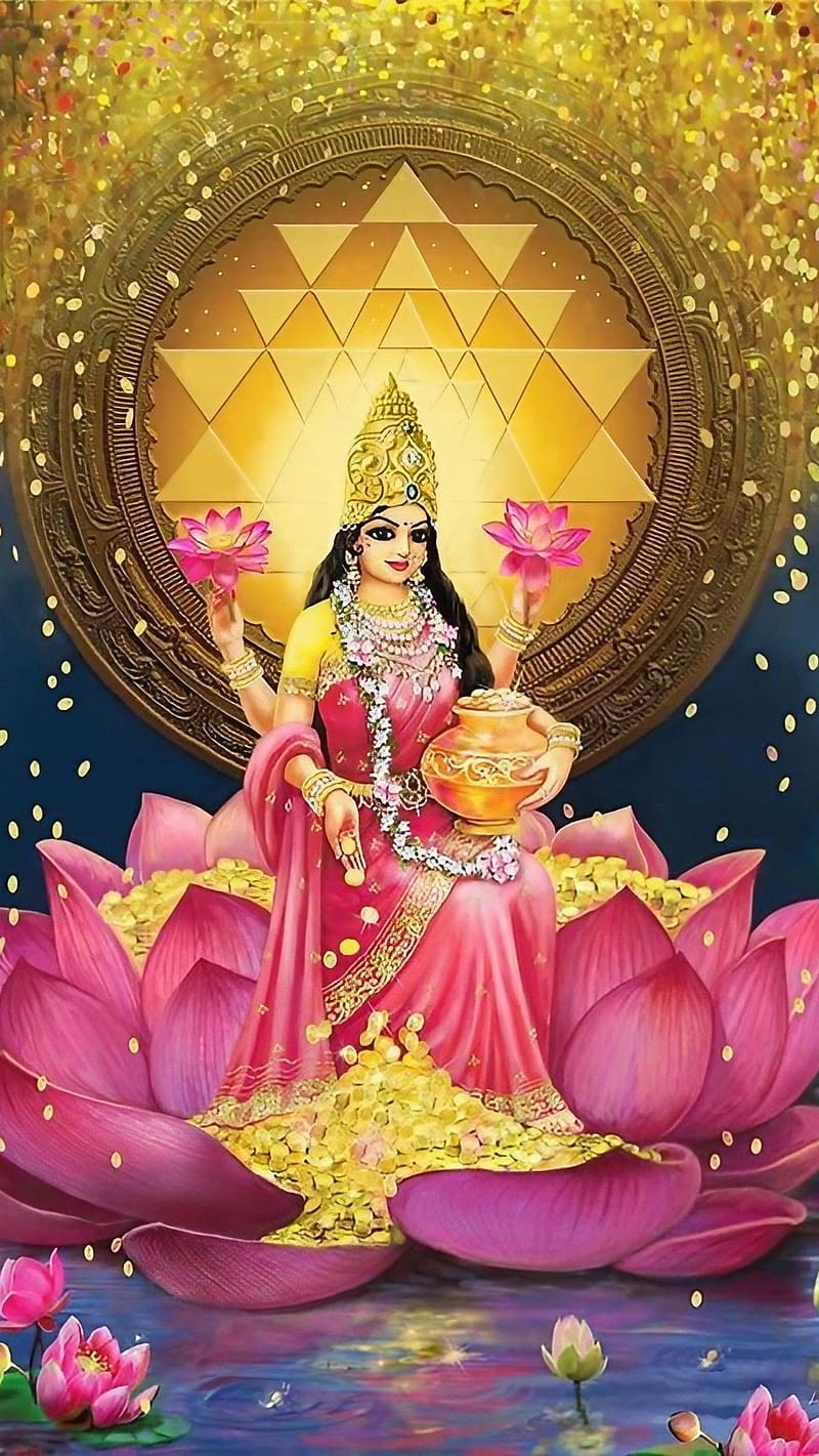 Maa Laxmi Animated, maa laxmi , goddess of wealth, lakshmi maa, animated, HD phone wallpaper