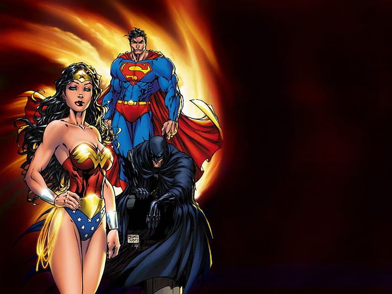Trinity Batman Dc Comics Comics Superheroes Superman Wonder Woman Hd Wallpaper Peakpx