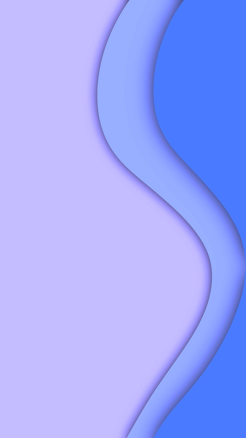 Blue Vertical Waves, FMYury, abstract, art, color, colorful, colors, desenho, flat, gradient, lavender, layers, materials, paper, shades, shadows, violet, HD phone wallpaper