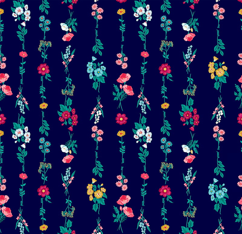 flowers, pattern, bouquets, colorful, HD wallpaper