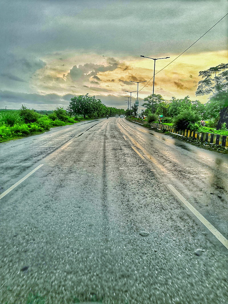 Peacetrack, monsoon, rain, road, HD phone wallpaper | Peakpx