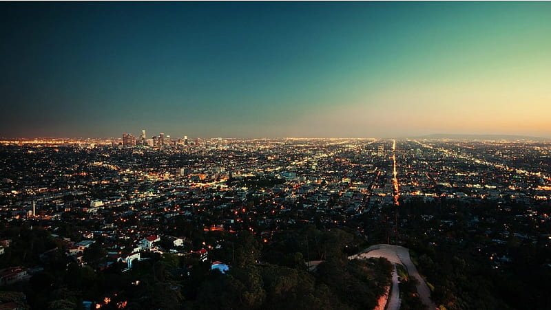 Los Angeles City At Night, HD wallpaper
