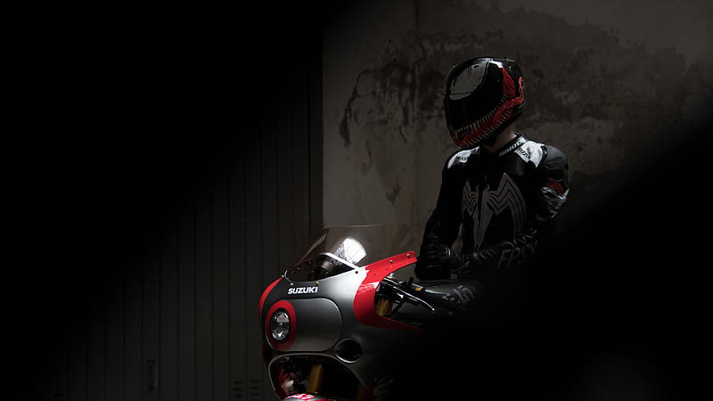 Suzuki GSX R 1100 Venom Helmet, suzuki, bikes, venom, artist, behance, HD wallpaper