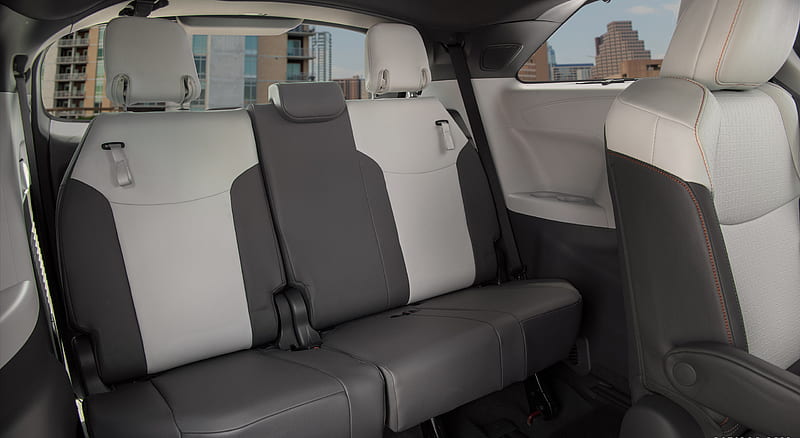 2021 Toyota Sienna Hybrid XSE (Color: Ruby Flare Pearl) - Interior, Third Row Seats , car, HD wallpaper