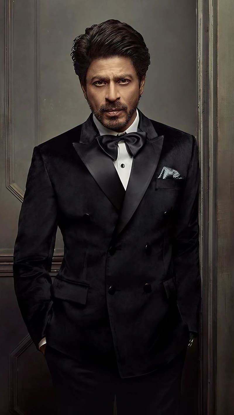 Shahrukh Khan New, in black blazzer look, indian actor, actor, srk, king khan, HD phone wallpaper