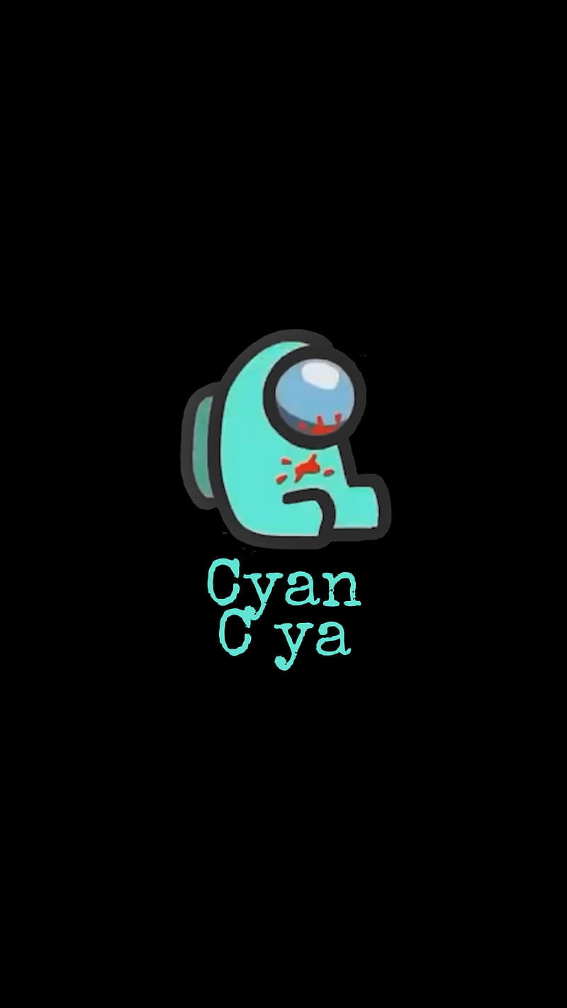 Cyan among us, among us, blue, cya, mobile, space, videogames, HD mobile wallpaper