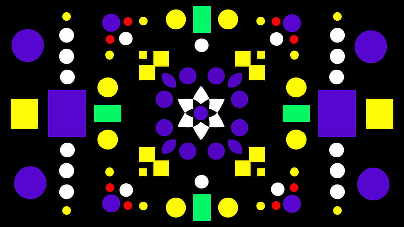 Dots Shapes Square Circle Colorful Digital Art Abstract, HD wallpaper
