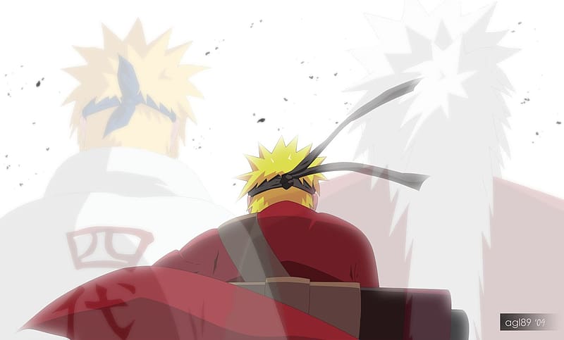 Anime, Naruto, Minato Namikaze, Naruto Uzumaki, Jiraiya (Naruto), HD ...