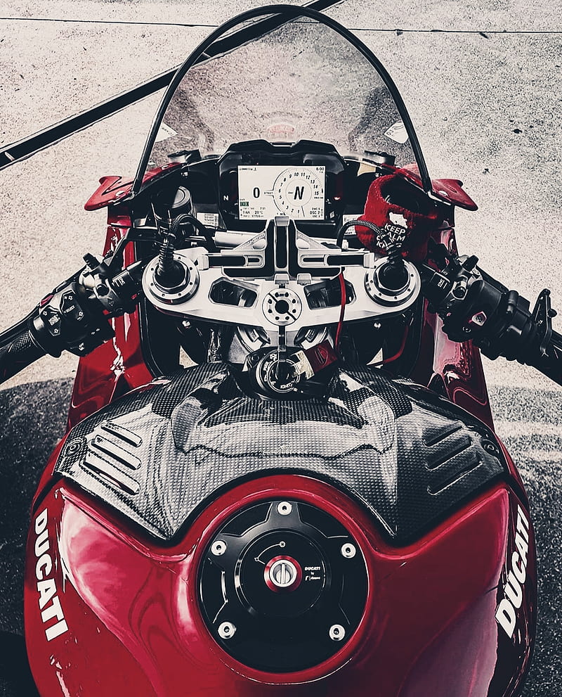 Ducati, autos, beast, bike, instrumental cluster, panigale, red, sport, HD phone wallpaper