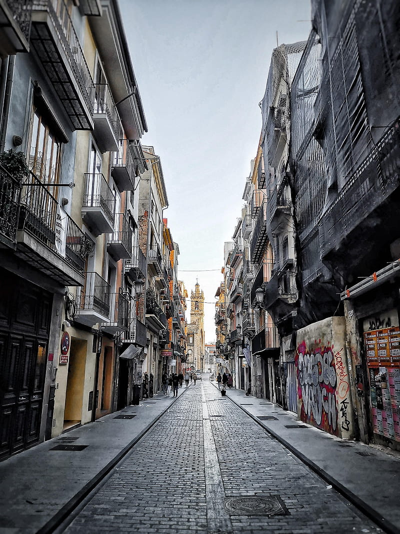 Valencia street, street, valencia, HD phone wallpaper | Peakpx