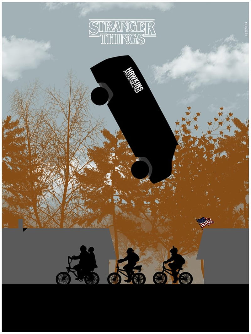 Stranger Things Minimal, Stranger Things Bike, HD phone wallpaper