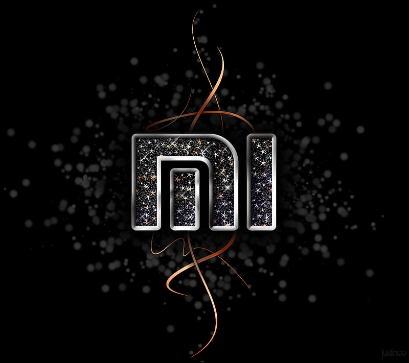 mi logo v2, black, logo, mi, mi logo, orange, xiaomi, xiaomi logo, HD wallpaper