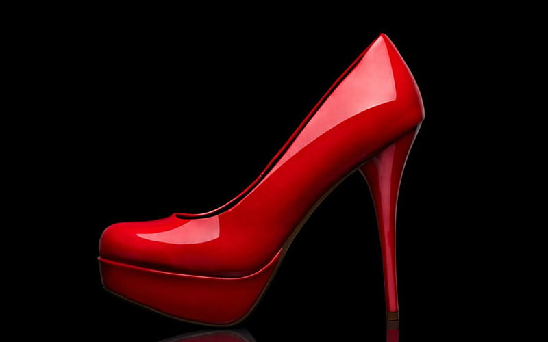 Red shoe, stiletto, black, red, shoe, HD wallpaper | Peakpx