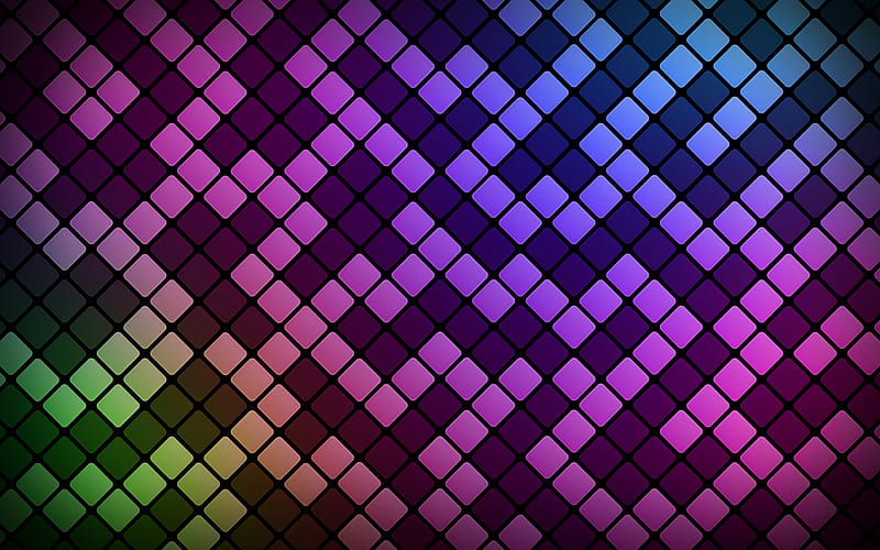 colorful mosaic, rhombuses patterns, colorful lines, abstract art, mosaic patterns, colorful backgrounds, mosaic textures, background with mosaic, HD wallpaper