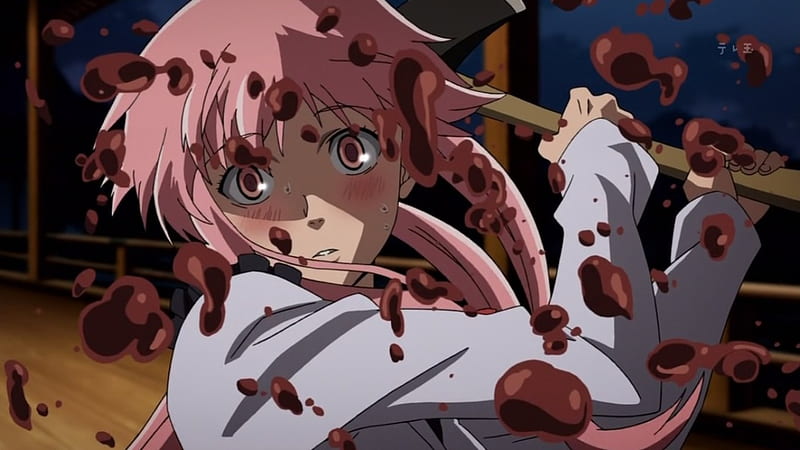 Future Diary Blood Anime Mirai Nikki Yuno wallpaper, 1920x1080, 50315