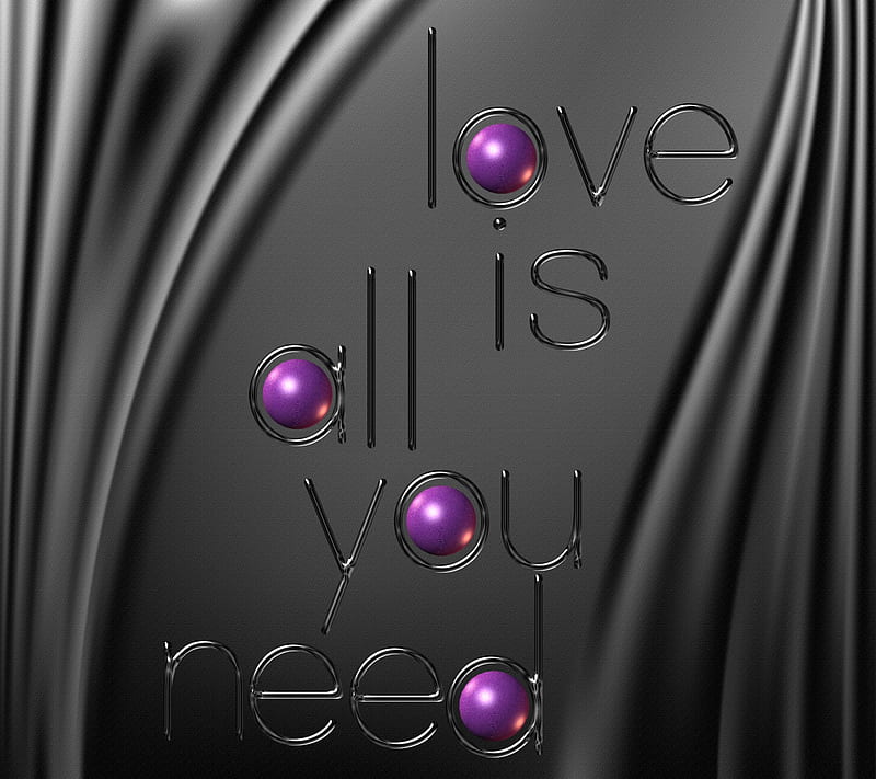 Love, dark background, love text, purple balls, HD wallpaper | Peakpx