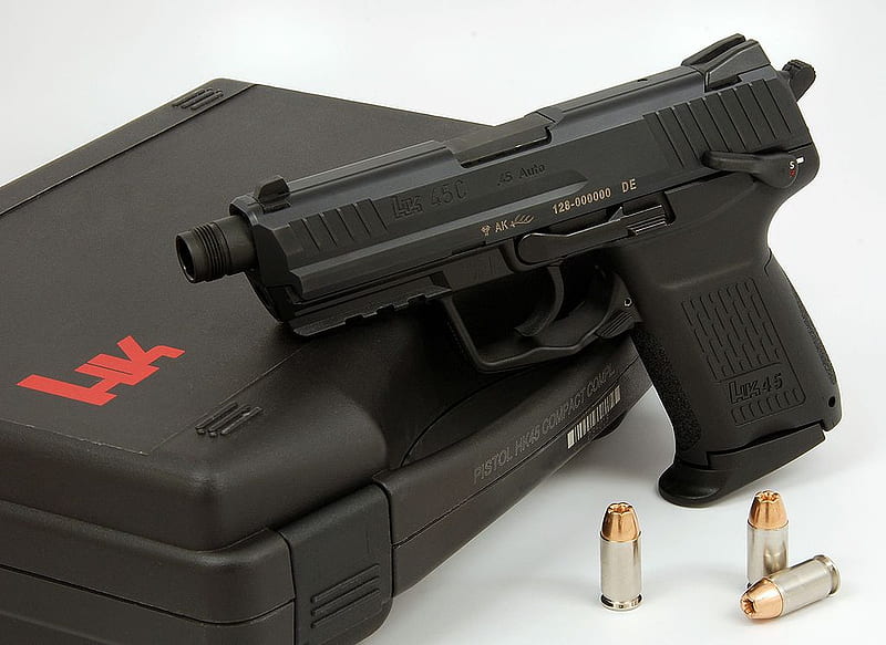 Heckler & Koch HK45C, firearm, hk, weapon, shooter, HD wallpaper