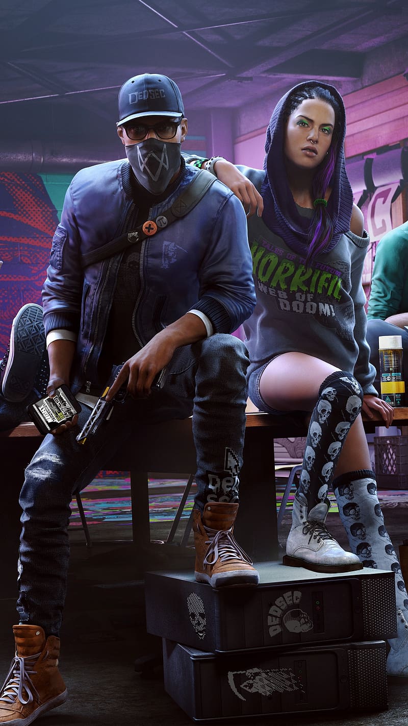 Watch Dogs 2 Ps4, gang, watch dogs 2, watch dogs, video game, HD phone  wallpaper | Peakpx