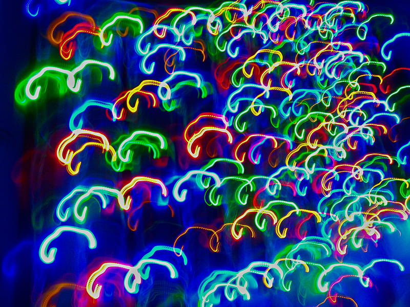 neon, lights, blur, long exposure, colorful, HD wallpaper