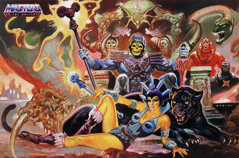 Skeletor's Brood, masters of the universe, skeletor, beastman, evil lyn, panthor, HD wallpaper