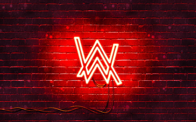 Logotipo rojo de alan walker, superestrellas, pared de ladrillo rojo, logotipo  de alan walker, Fondo de pantalla HD | Peakpx