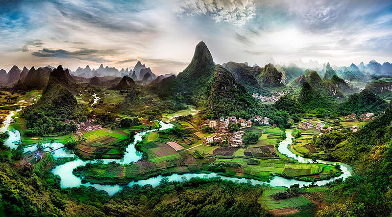 Chinese Nature Ultra, Nature, Landscape, Scenery, River, HD wallpaper