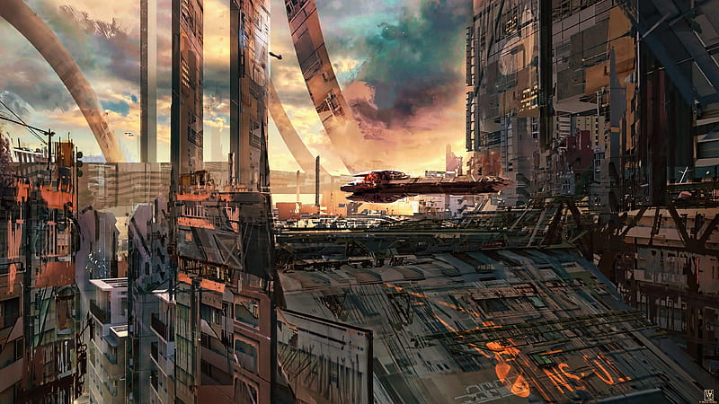 Spaceship 3d Science Fiction , spaceship, 3d, artist, science-fiction, artwork, digital-art, HD wallpaper