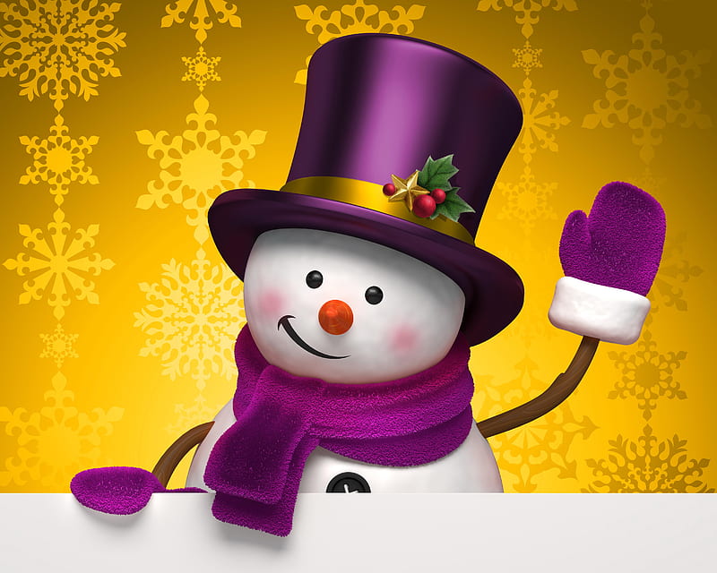 Christmas, holiday, new year, seasonal, snowman, xmas, HD wallpaper