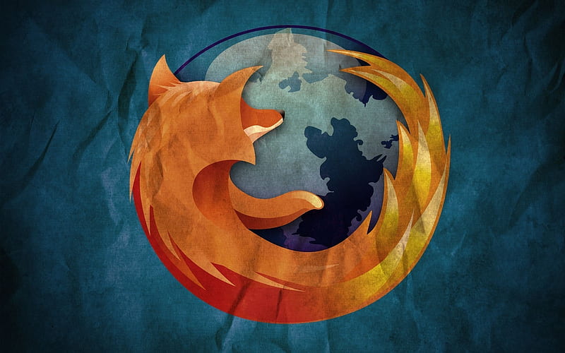 Firefox, old paper, logo, creative, HD wallpaper