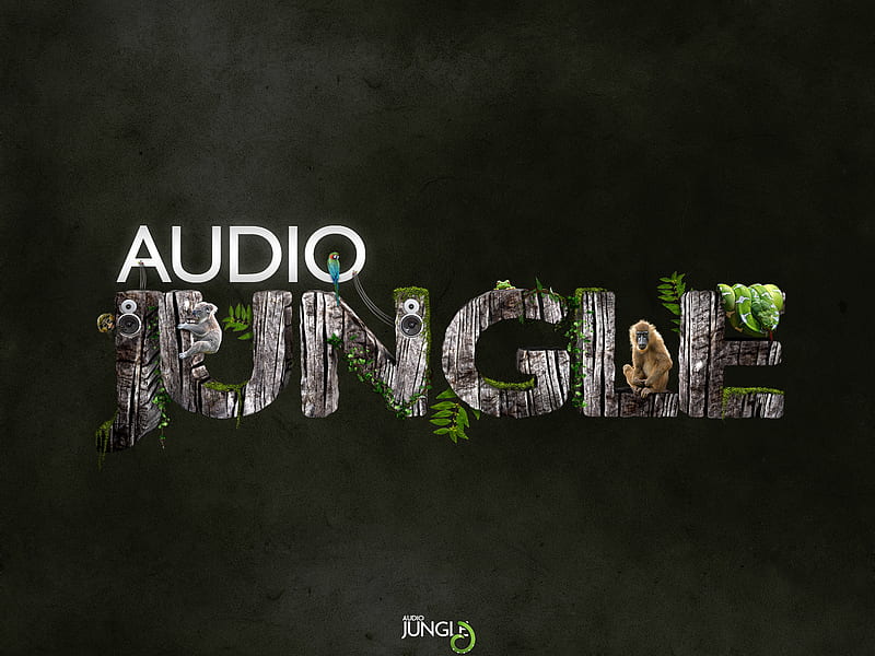 Audio Jungle, jungle, black, audio, HD wallpaper