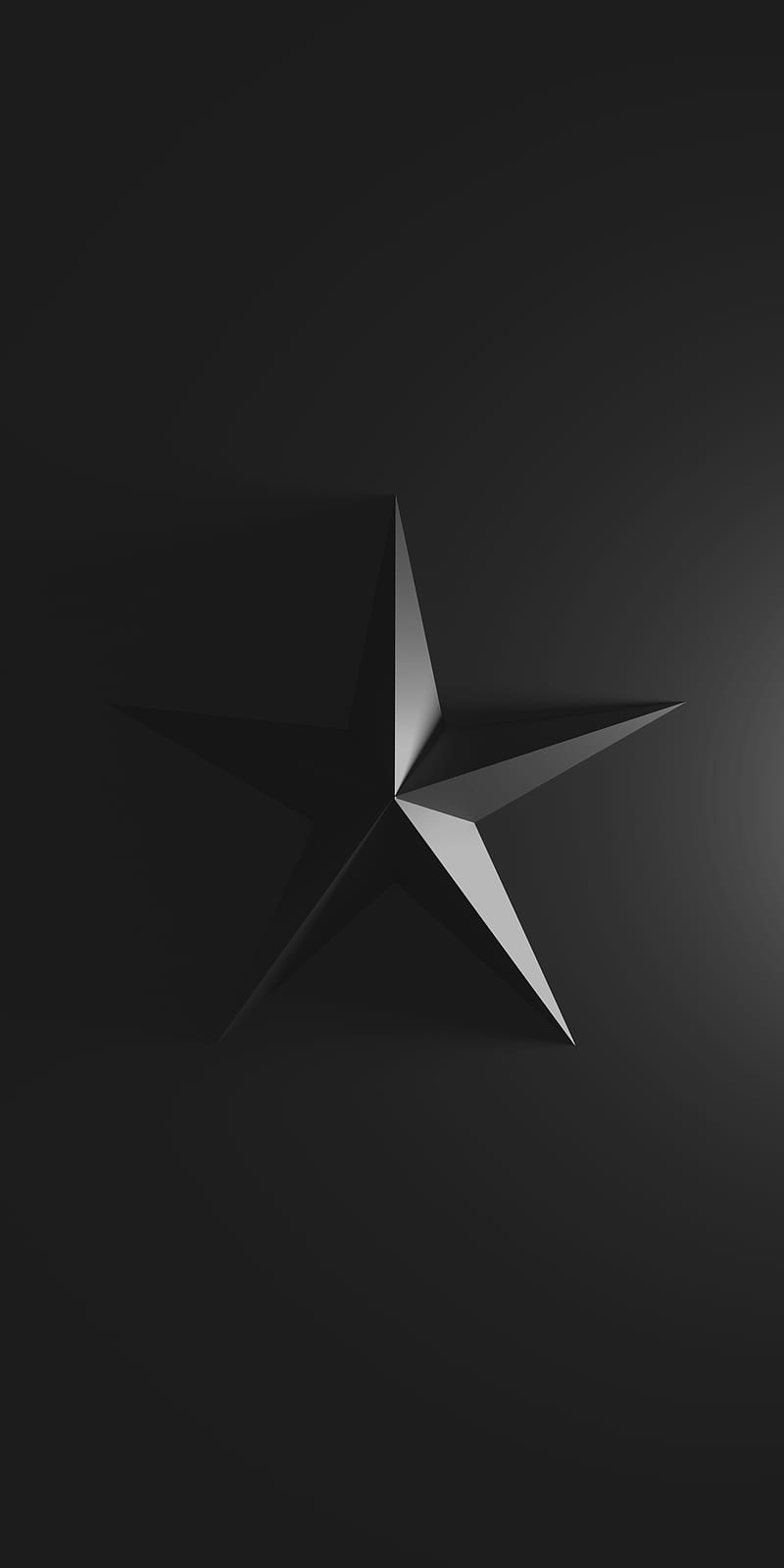 Black Star, black, clean, cool, crisp, design pentagram, simple, HD phone wallpaper