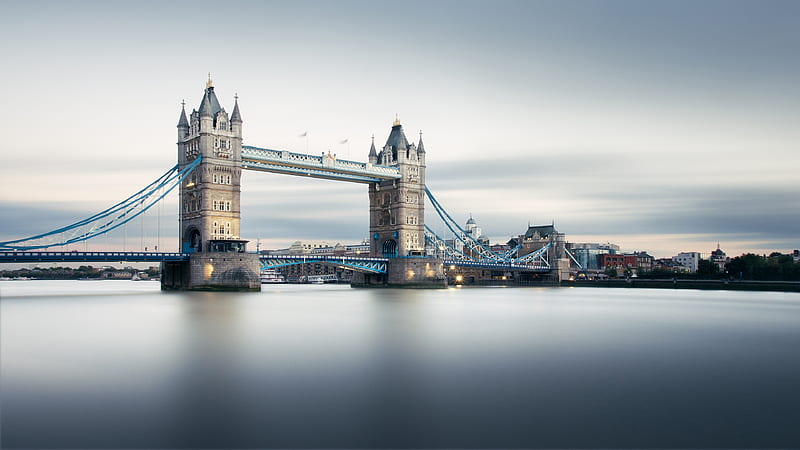 London bridge, river, cloudy weather, City, HD wallpaper | Peakpx