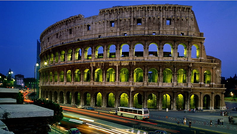Colosseum At Night, HD wallpaper